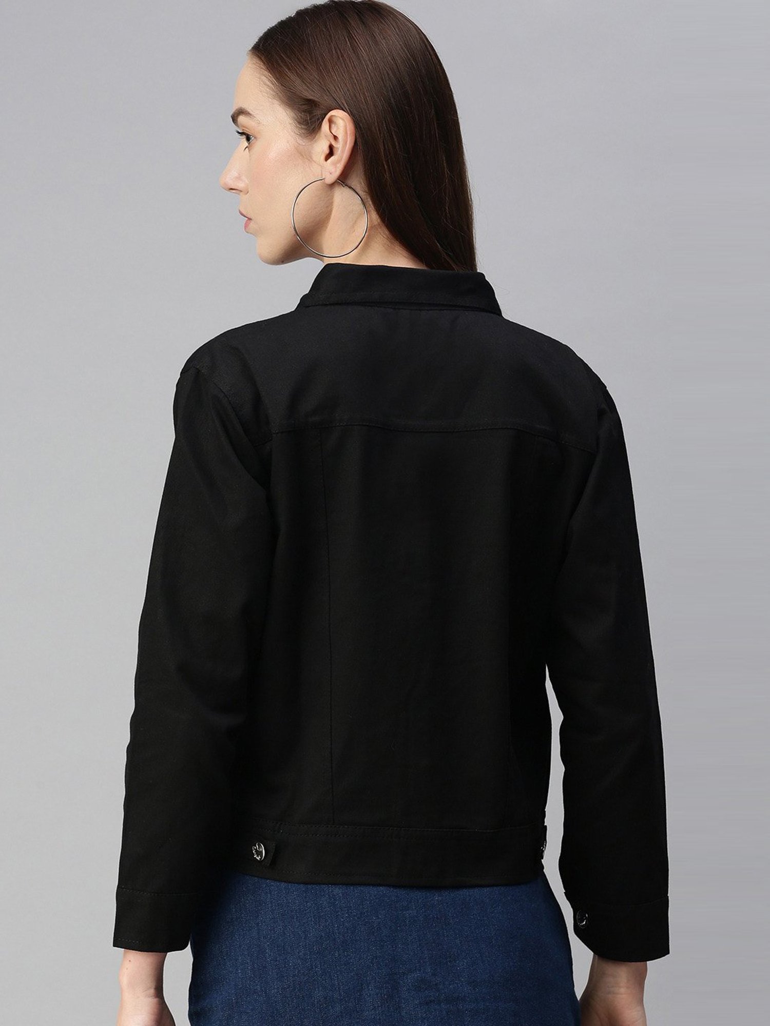 VOXATI Black Regular Fit Jacket