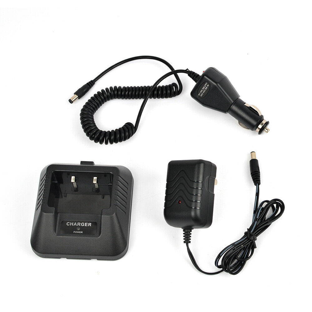 HYS Two Way Radio Base Desk Charger  Car Charge Cable DC 12-24V for Baofeng UV5R UV5RA UV5RB UV5RE