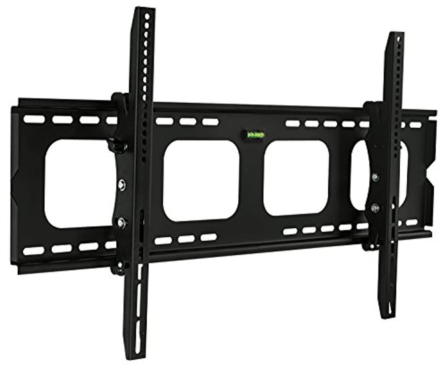 mountit! tilt tv wall mount bracket for 40  80 inch lcd, led, or plasma flat screen tv  superstrength load capacity 220 lbs  15 degree tilt up & down, max vesa 850x450 free 6 ft hdmi cable