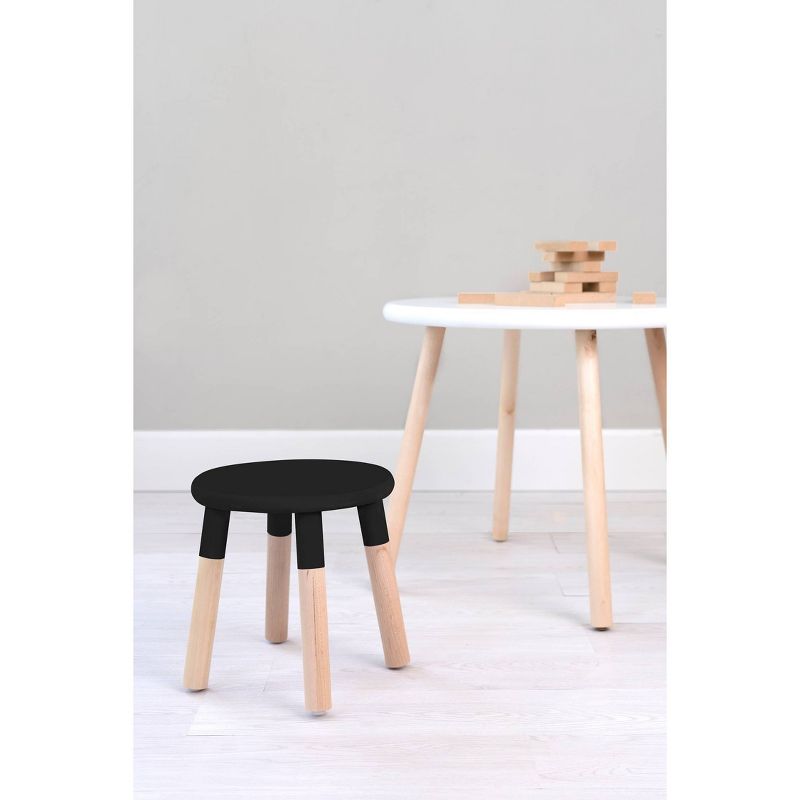 Set of 2 Peewee Wood Veneer Kids' Chairs Maple/Black - Nico & Yeye