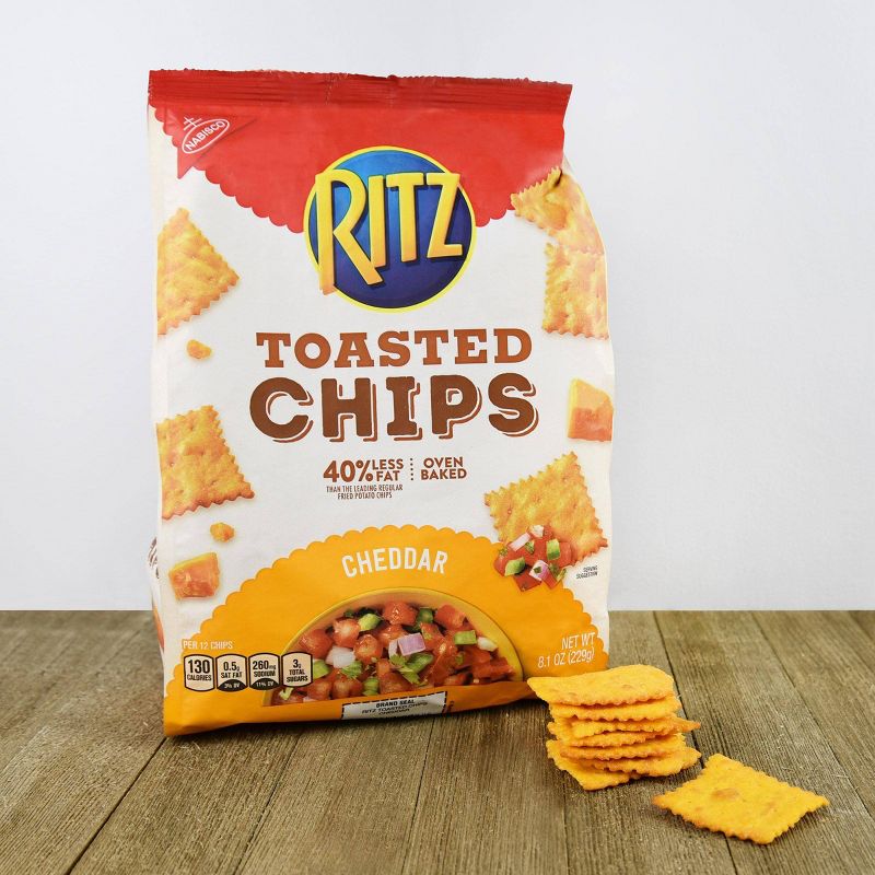 Ritz Toasted Chips, Cheddar - 8.1oz