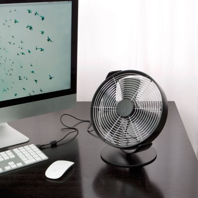 Stadler Form Tim USB Desk Fan Black