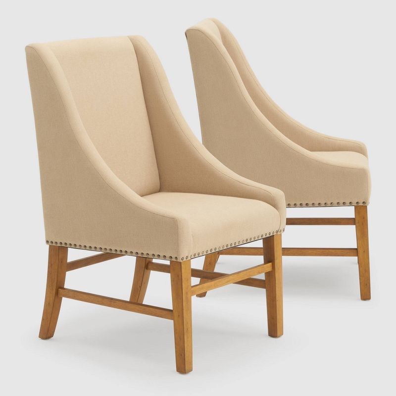 Set of 2 Bella Dining Chair Beige - RST Brands