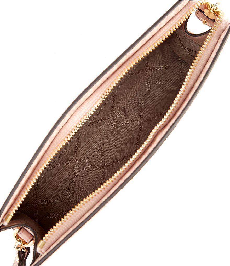 Michael Kors Zebra Signature Jet Set Double Zip Wristlet