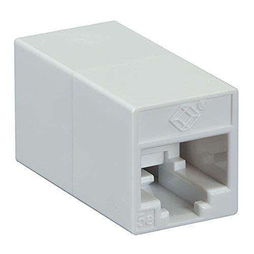 Black Box FM506-R2 Cat5e Coupler Straight-Pinned Unshielded White Single Pack