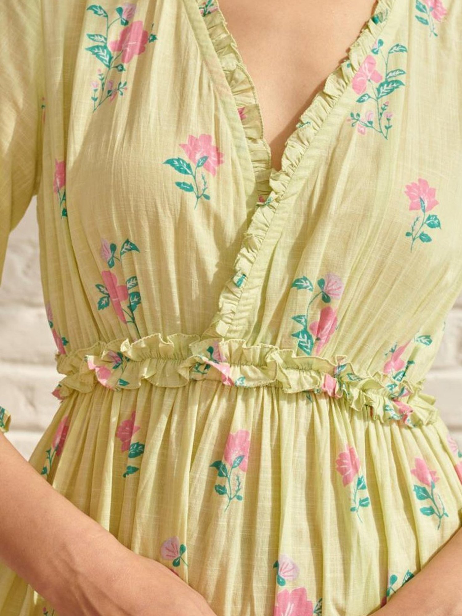 Prakriti Jaipur Green Dahlia Long Dress