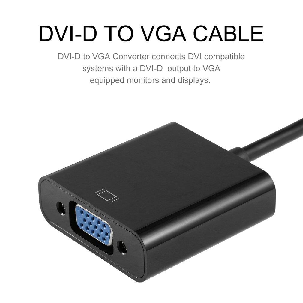 DVI-D to VGA Active Adapter Converter Cable Monitor Cable for PC Display Card