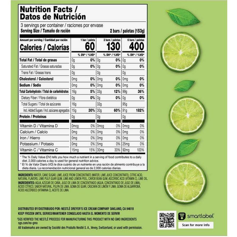 Outshine Lime Frozen Fruit Bar - 6ct