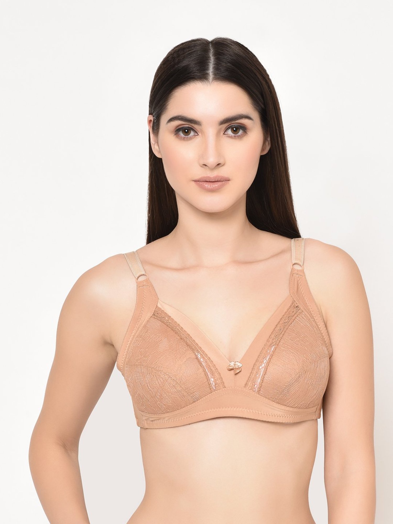 Da Intimo Beige Non Wired Non Padded Full Coverage Bra