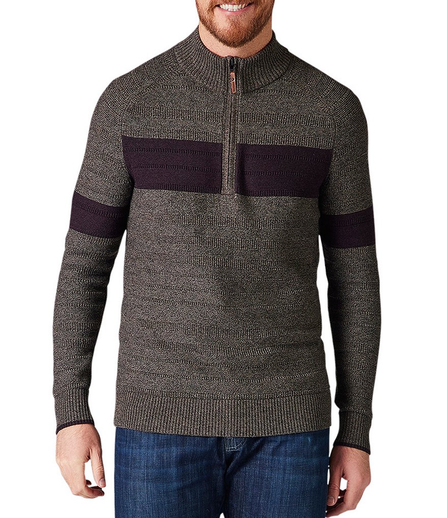 SmartWool Ripple Ridge Stripe Quarter-Zip Sweater