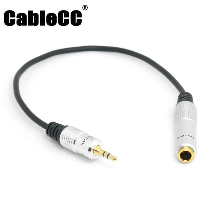 Cablecc Audio Aux 6.35mm 1/4" Female to 3.5mm 1/8" Male Stereo Headphone Plug Adapter Converter Cable 20cm