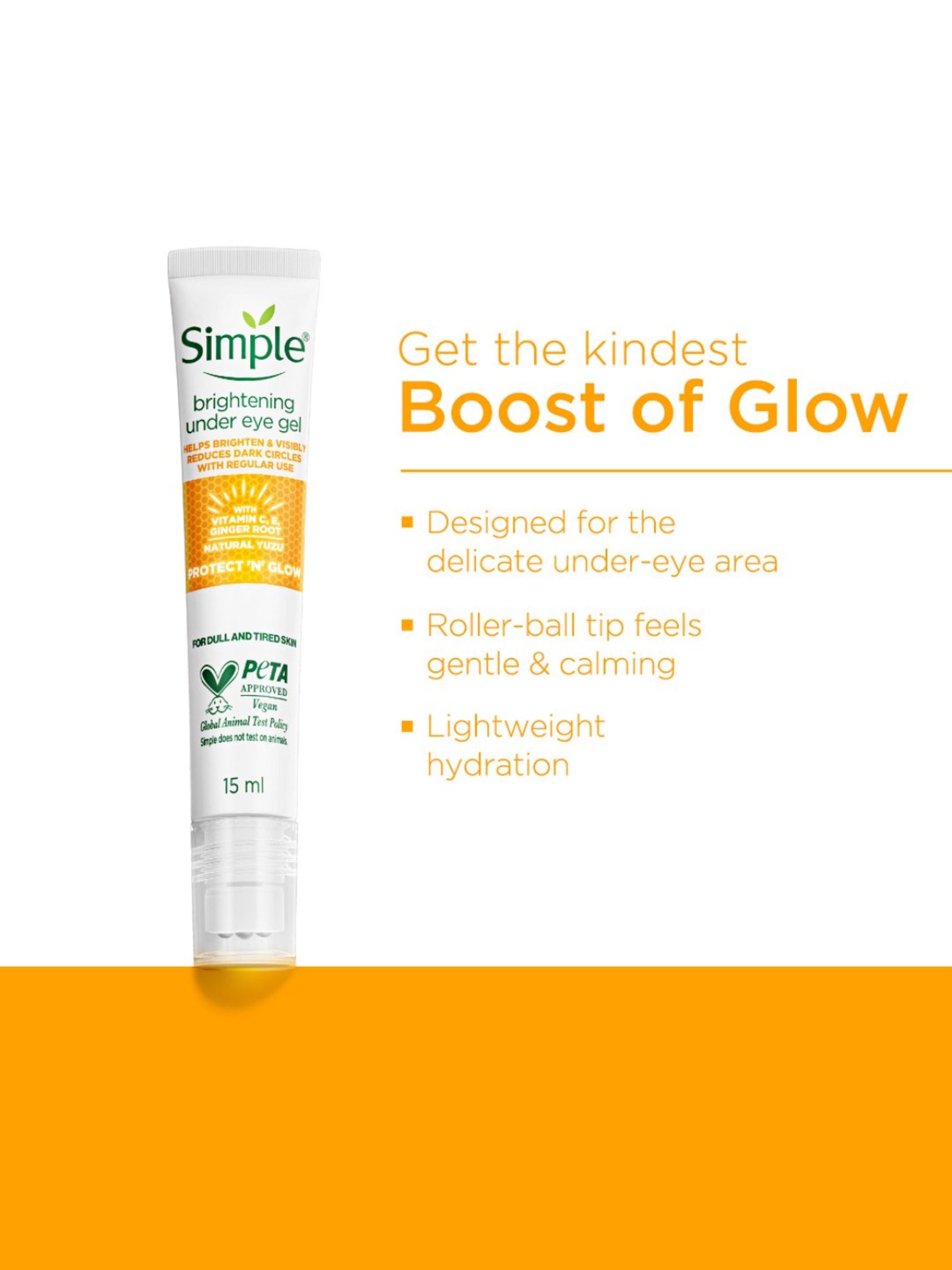 Simple Protect 'N' Glow Brightening Under Eye Gel - 15 ml