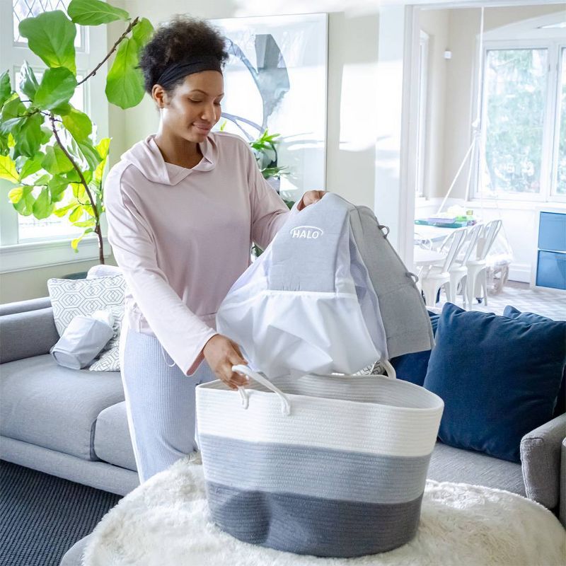 HALO BassiNest Swivel Sleeper Luxe - Dove Gray Tweed