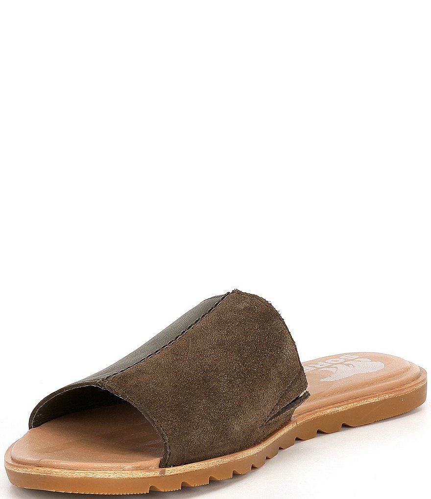 Sorel Ella2 Leather Suede Block Slides