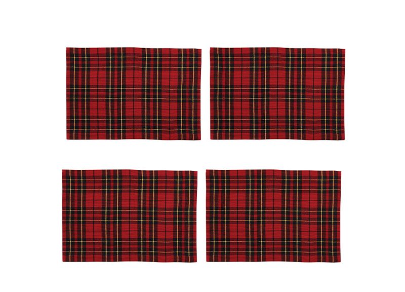 Park Designs Sportsman Plaid Placemat Set - Red