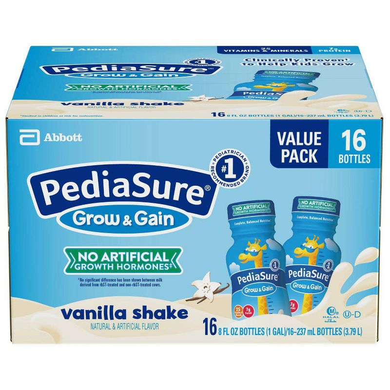 PediaSure Grow & Gain Kids' Nutritional Shake Vanilla - 16 ct/128 fl oz
