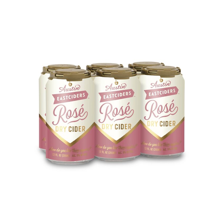 Austin Eastciders Rosé Dry Cider - 6pk/12 fl oz Cans