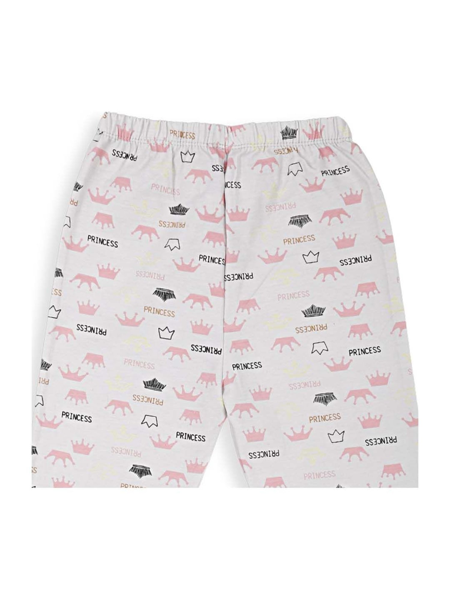 Baby Moo Kids Pink Cotton Printed T-Shirt & Pyjama