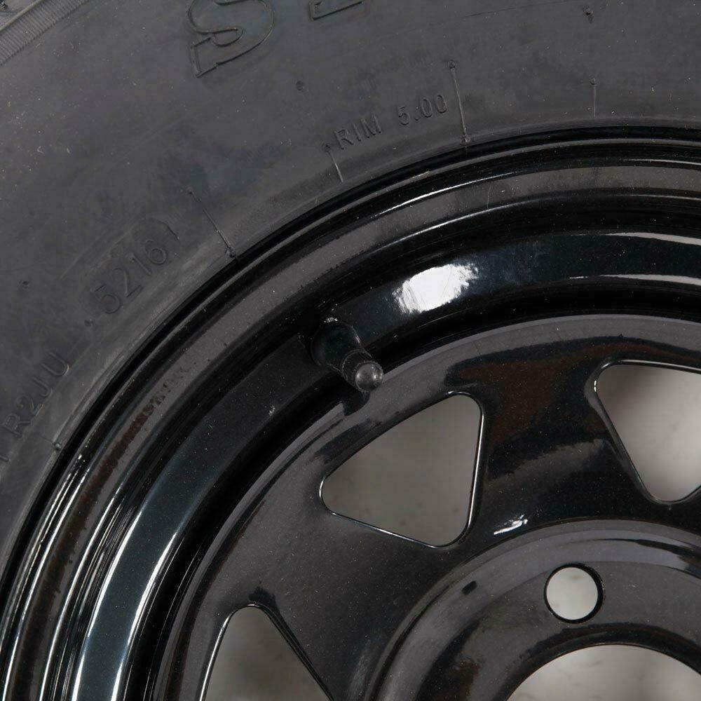 2x 5 on 4.5" ST175/80D13 LRC ET Bias Trailer Tire 1,360 Lbs  Load Range c  Rubbe