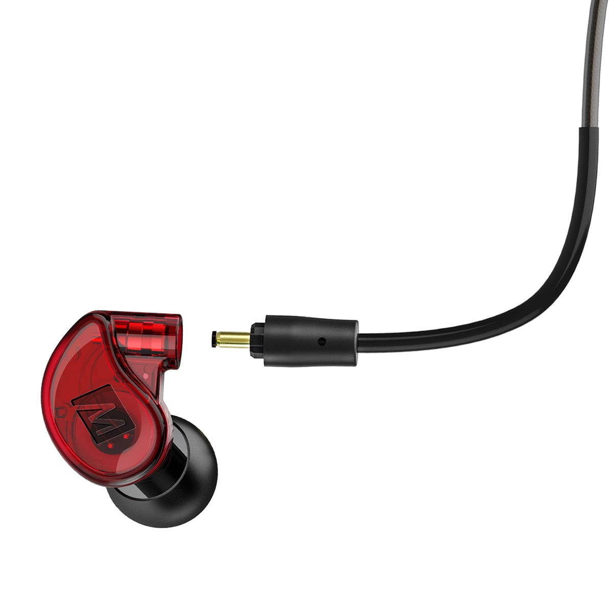 mee audio m6 pro musicians' inear monitors with detachable cables; universalfit and noiseisolating 2nd generation red