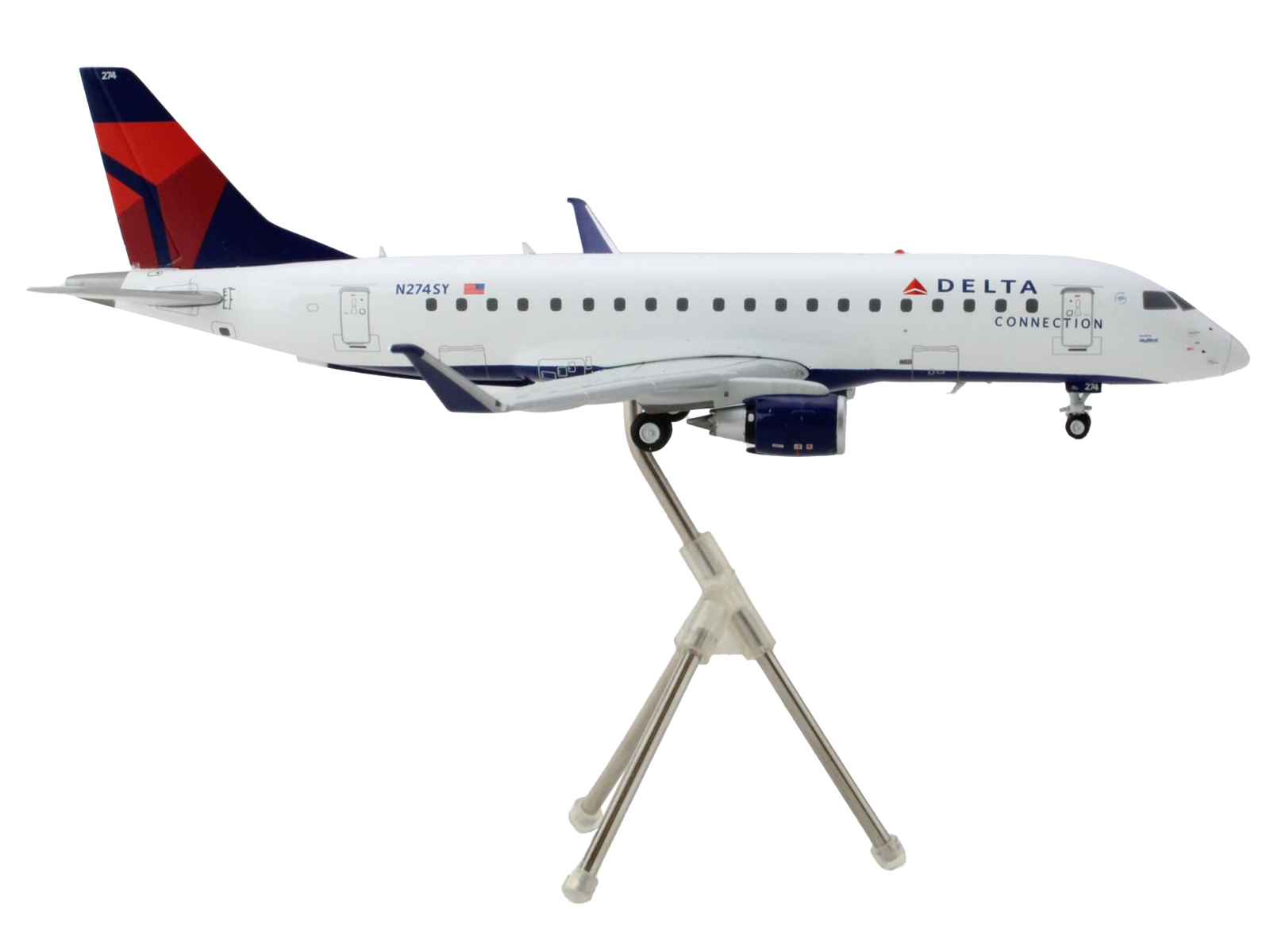 Embraer E190-E2 Commercial Aircraft "Wideroe" (LN-WEA) White with Green Tail 1/400 Diecast Model Airplane by GeminiJets