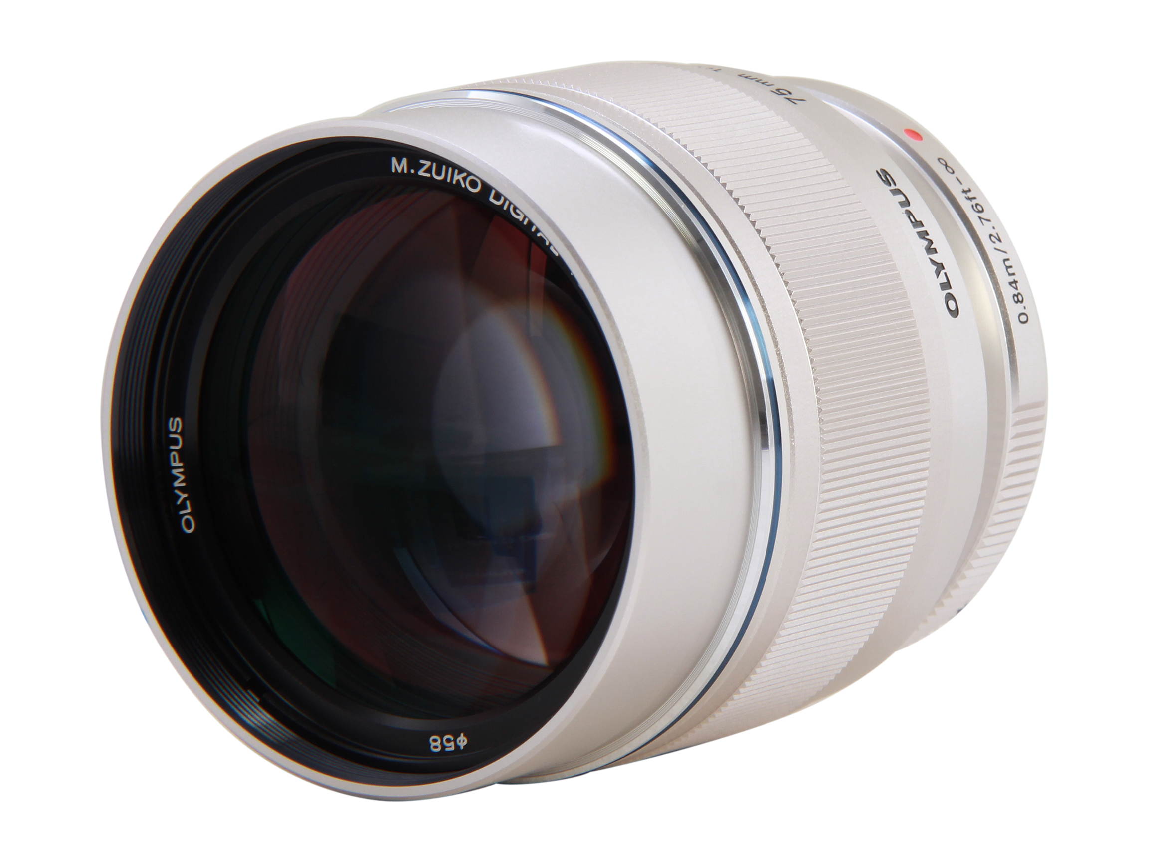 OLYMPUS M.Zuiko V311040SU000 M.Zuiko Digital ED 75mm f1.8 Lens Silver