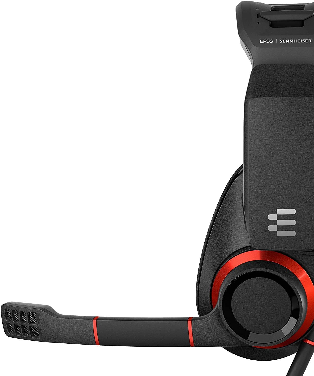 EPOS I SENNHEISER GSP 500 Wired Open Acoustic Gaming Headset, Noise-Cancelling Microphone, Adjustable Headband with Customizable Contact Pressure, Volume Control, PC + Mac + Xbox + PS4, Pro &ndash;Black/Red