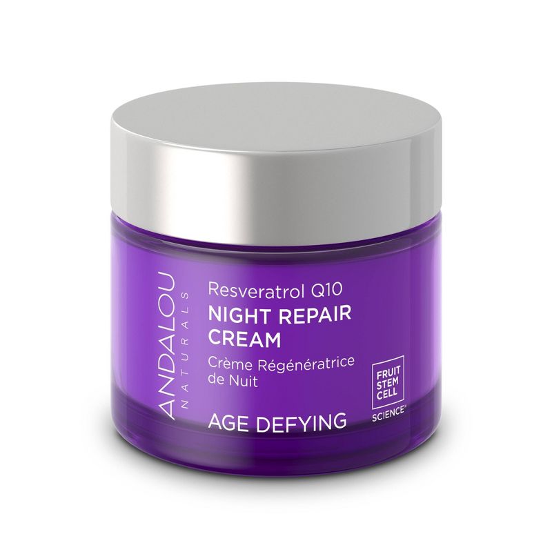 Andalou Naturals Resveratrol Q10 Night Repair Cream - 1.7 Oz
