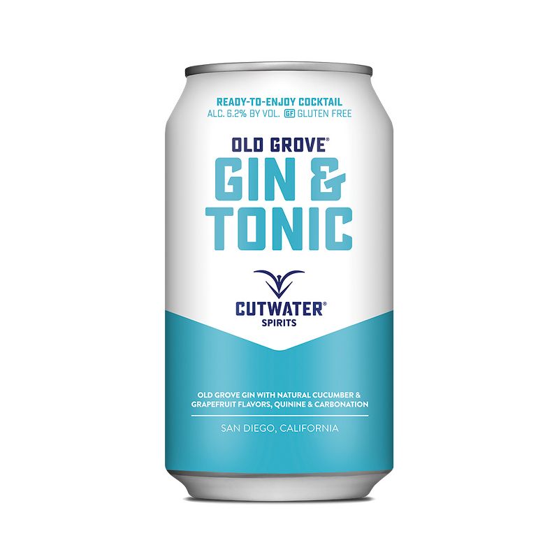 Cutwater Old Grove Gin and Tonic Cocktail - 4pk/12 fl oz Cans