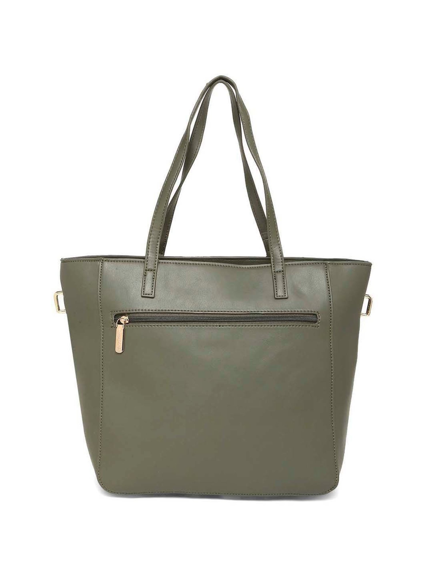 Marina Galanti Olive Solid Medium Tote Handbag