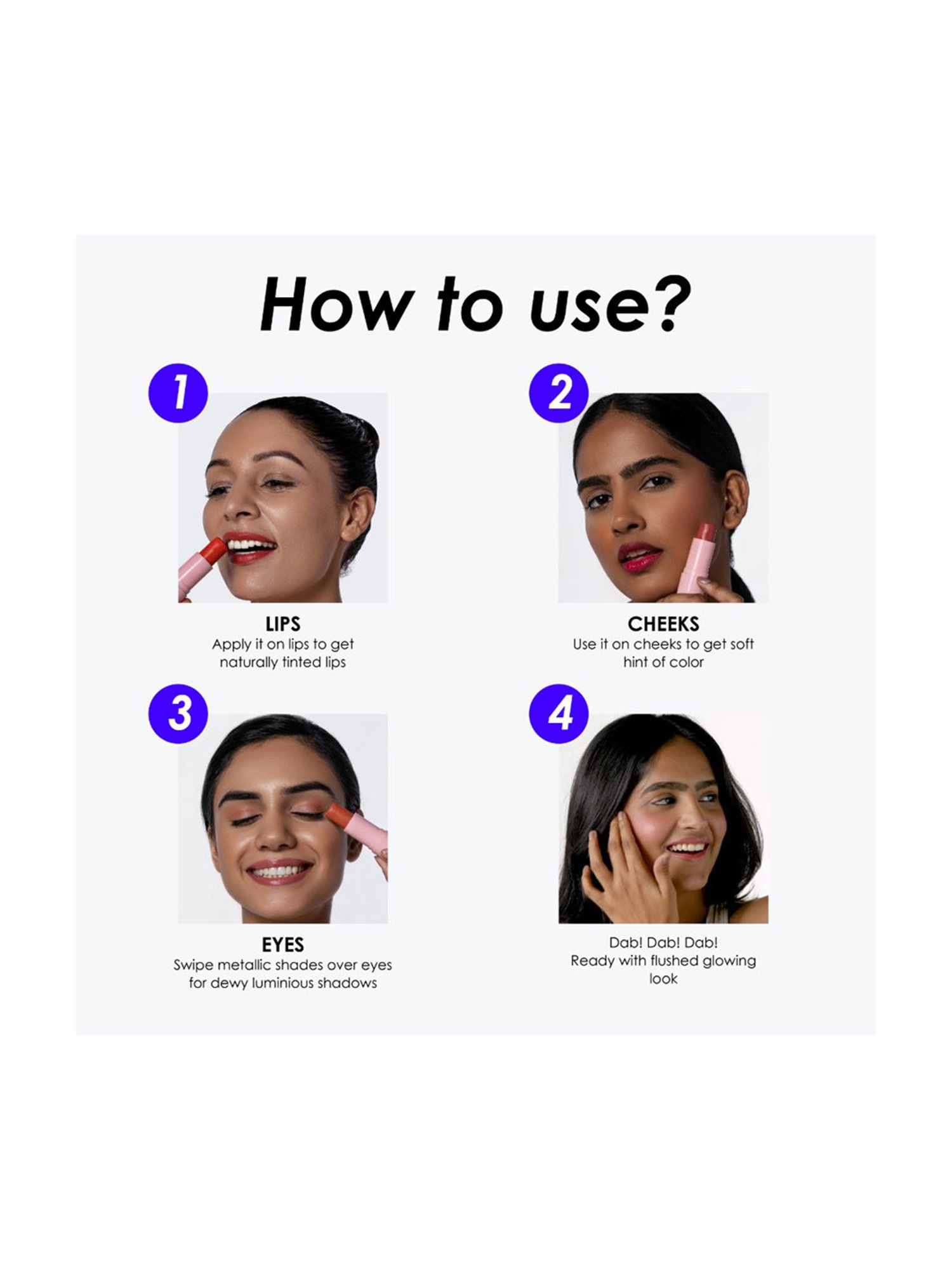 Blue Heaven Kiss & Blush Lip & Cheek Tint Roasted Berry - 8.5 gm