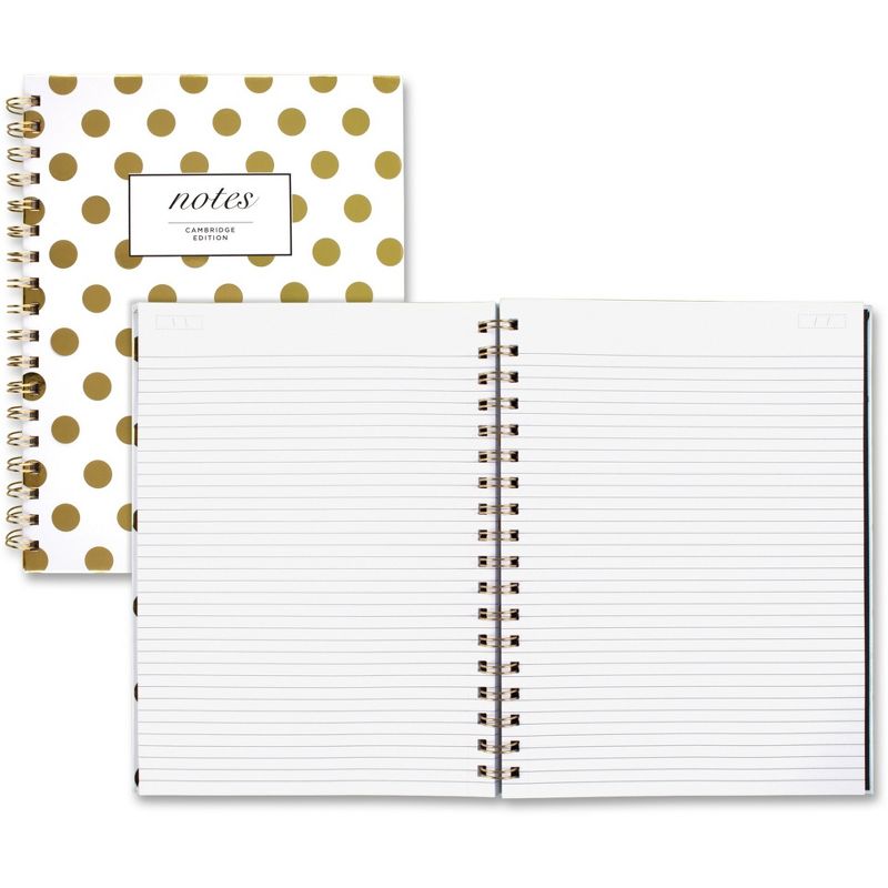 Cambridge Gold Dots Hardcover Notebook 9 1/2 x 7 80 Sheets 59016