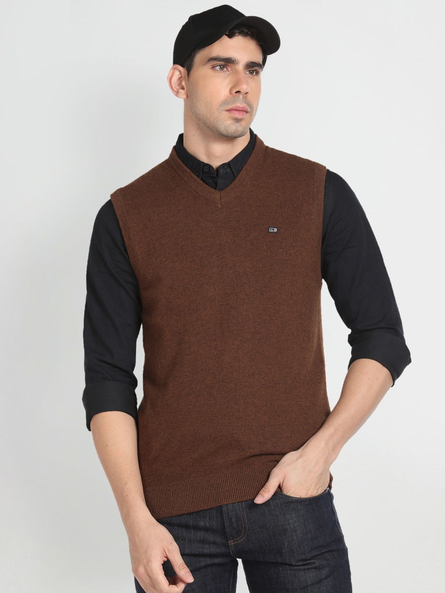 Arrow Sport Brown Regular Fit Sweater
