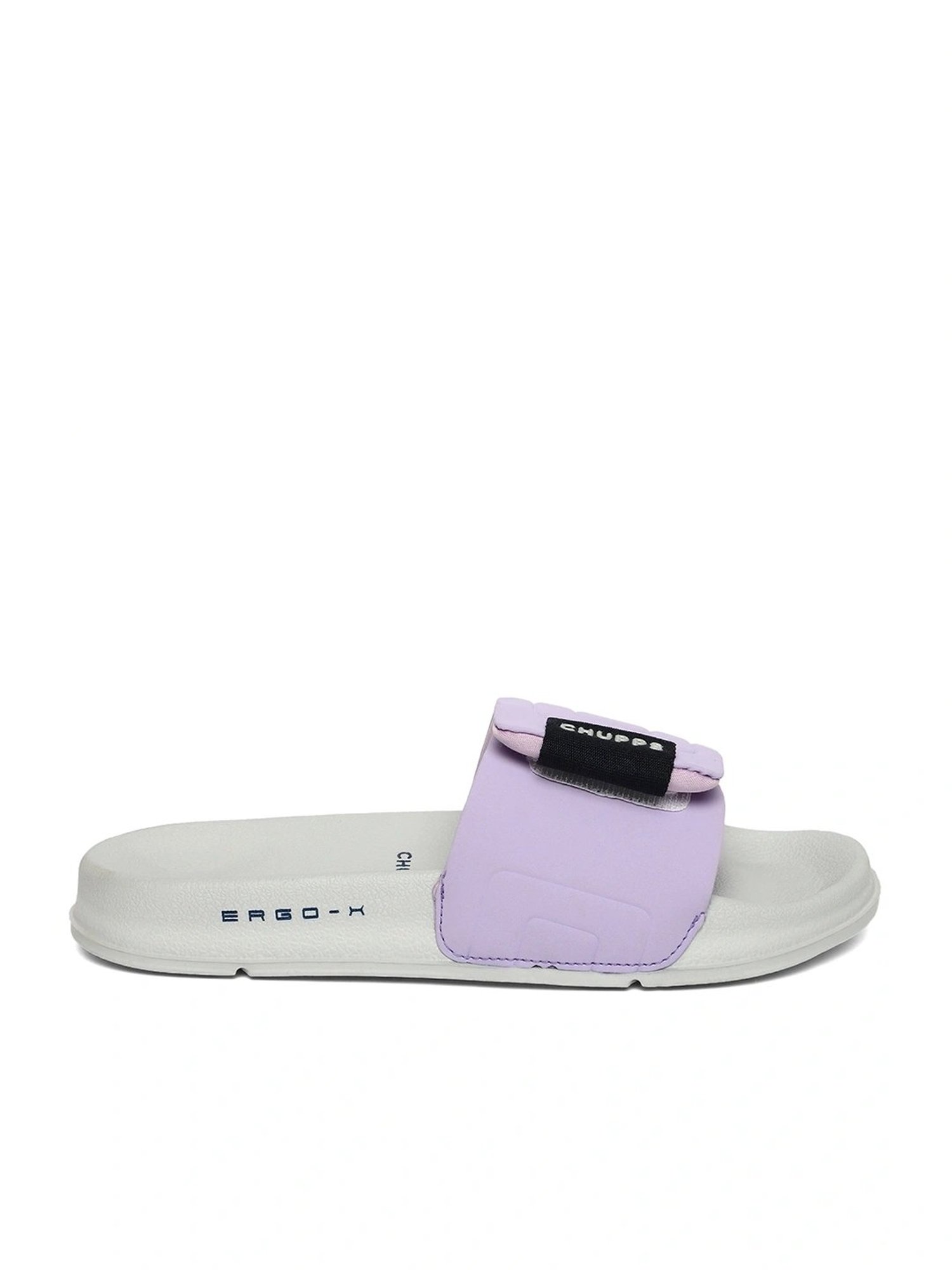 Chupps Women's Quilt Bloom ErgoX Plus Purple Slides