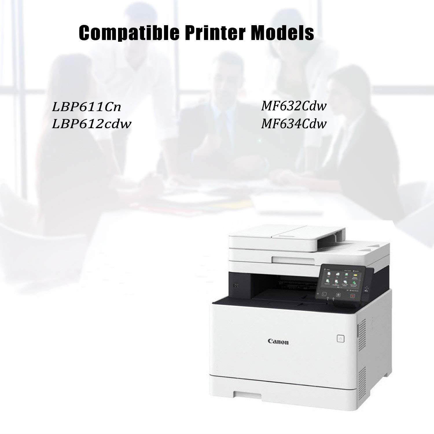 NYT Compatible Replacement for Canon 045H Toner Cartridge Set High Yield for Canon ImageCLASS LBP611Cn, LBP612cdw, MF632Cdw, MF634Cdw (0461C001CTA, 0459C001CTA 0457C001CTA, 0455C001CTA) - BCYM