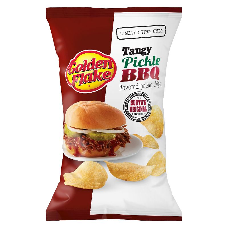 Golden Flake Tangy Pickle BBQ Chips 7.5oz