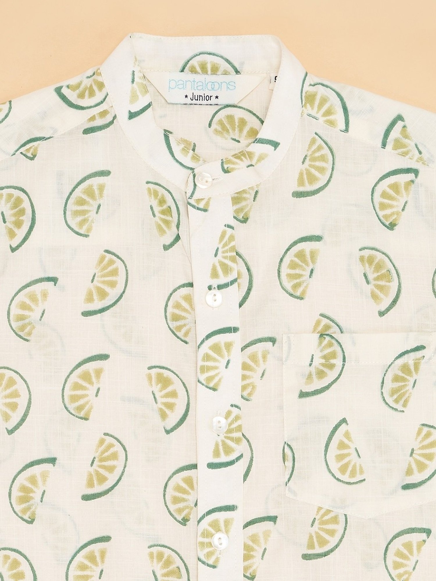 Indus Route by Pantaloons Boys Green Print Shirt