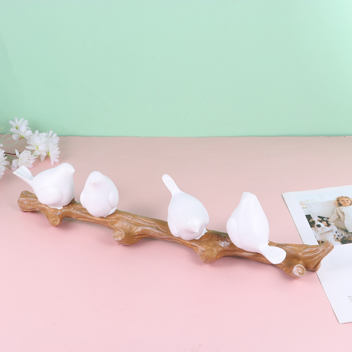 1PC Wall Hook Stereoscopic Bird Design Hook Fashion Clothing Hook Household Hanging Hook for Home Shop (Four Black Bird)