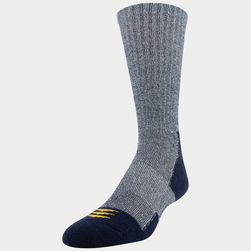 PowerSox Men's Workwear 6pk Crew Athletic Socks - Rust/Teal 6-12.5