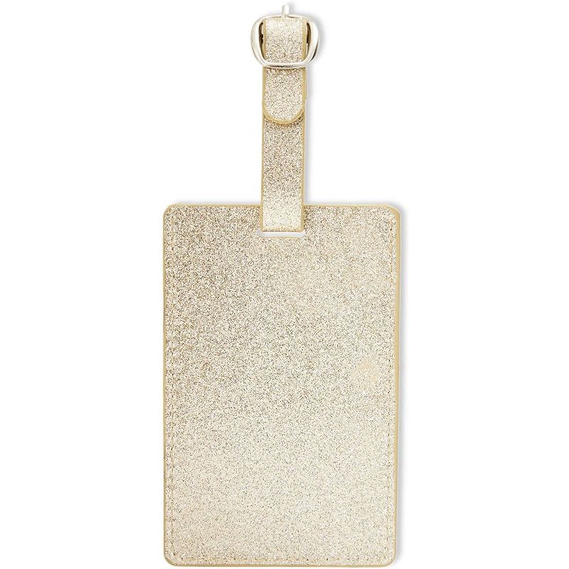 Juvale Passport Holder RFID Blocking Travel Wallet Case and Luggage Tag, PU Leather, Glitter Gold