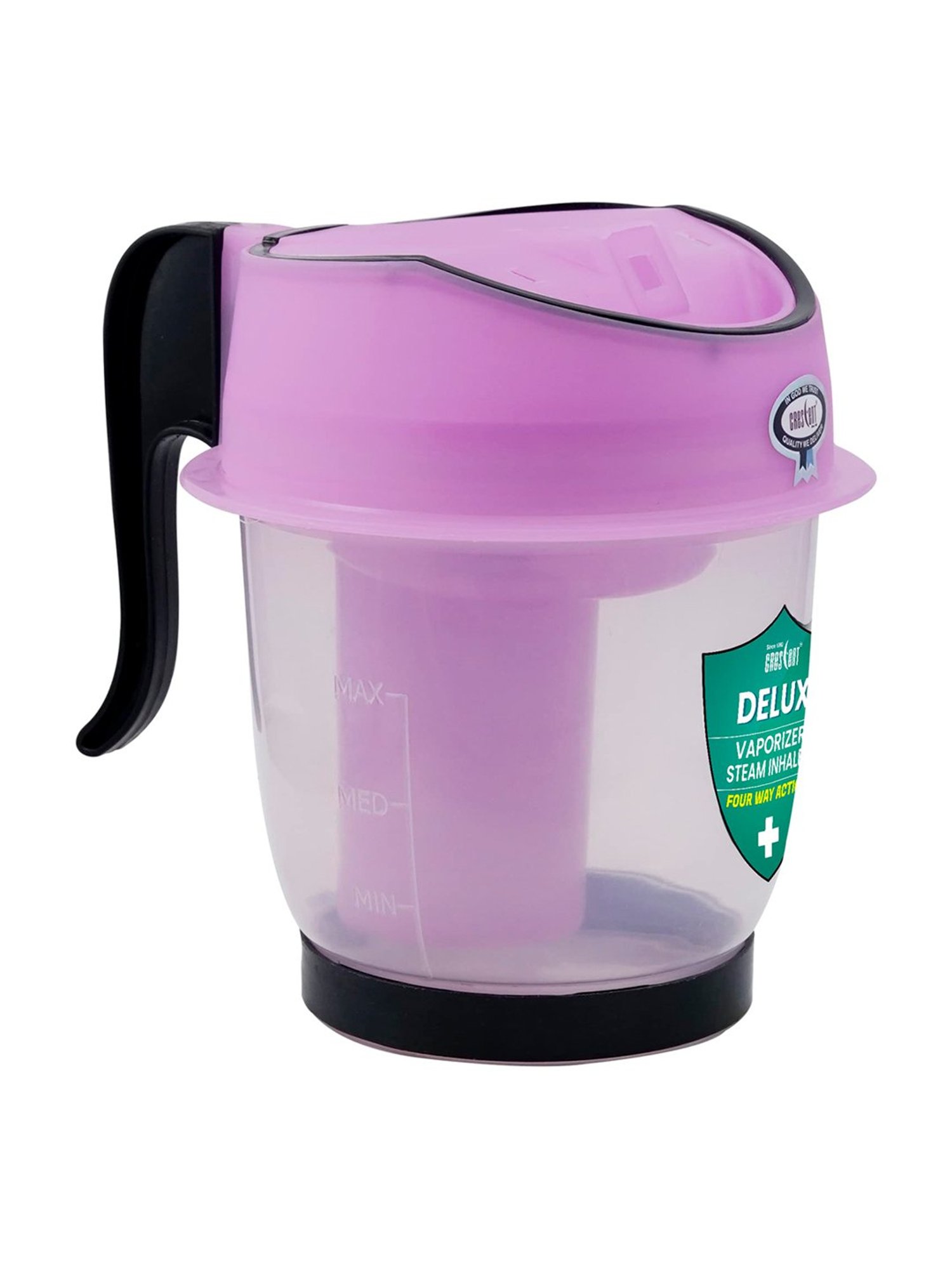 Crescent Delux Facial Steamer Vaporizer for Cold & Cough, Separate Water Container (Ice Purple)