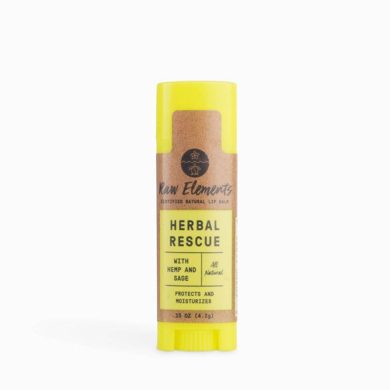 Raw Elements Herbal Rescue Lip Balm - 2ct