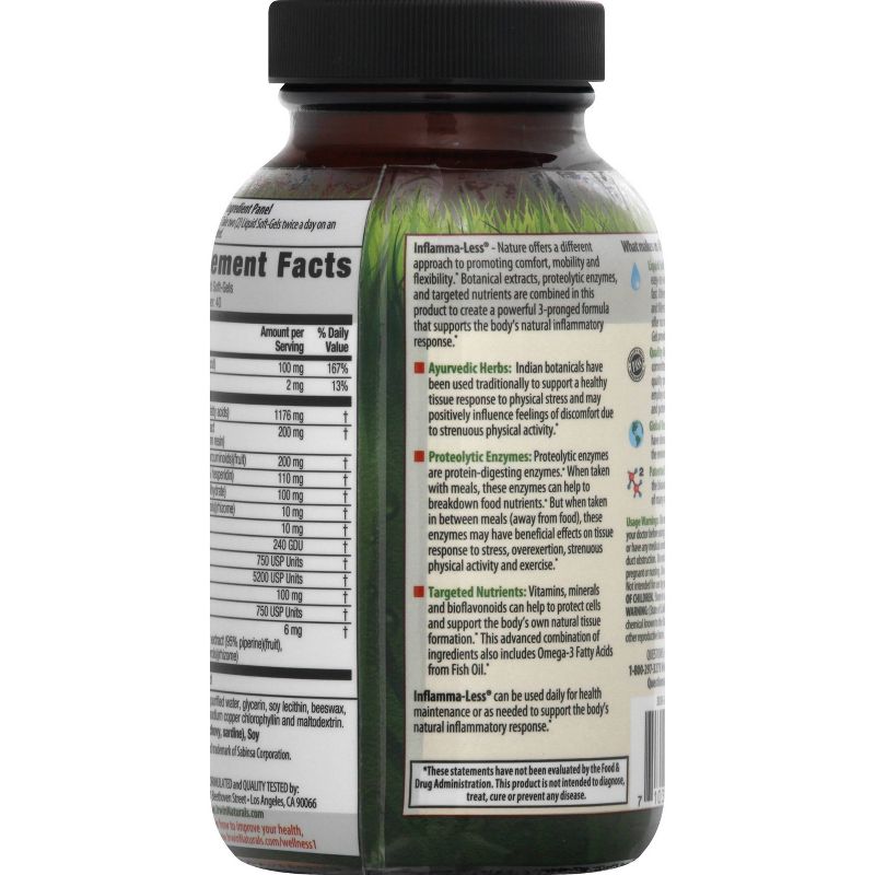 irwin naturals Inflamma-Less Dietary Supplement Liquid Softgels - 80ct