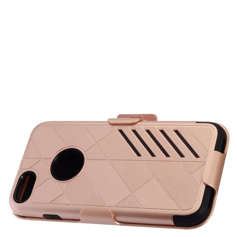 Insten Advanced Armor Dual Layer Hybrid Stand PC/TPU Rubber Holster Case Cover For iPhone SE 2020 SE2 / iPhone 8 / iPhone 7 - Rose Gold/Black by Eagle