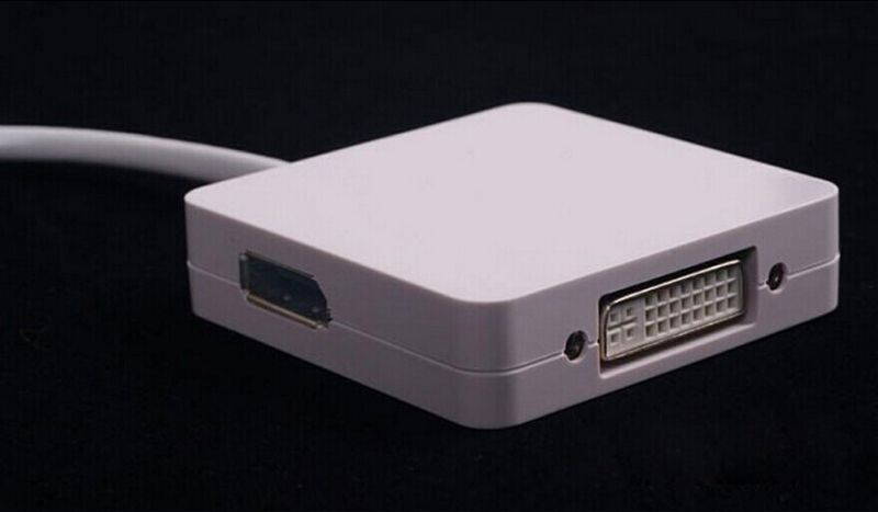 Top quality Multi-function 3 in 1 Mini Displayport DP cables to DVI HDMI Cable Adapter Display port for Macbook Pro Air PC