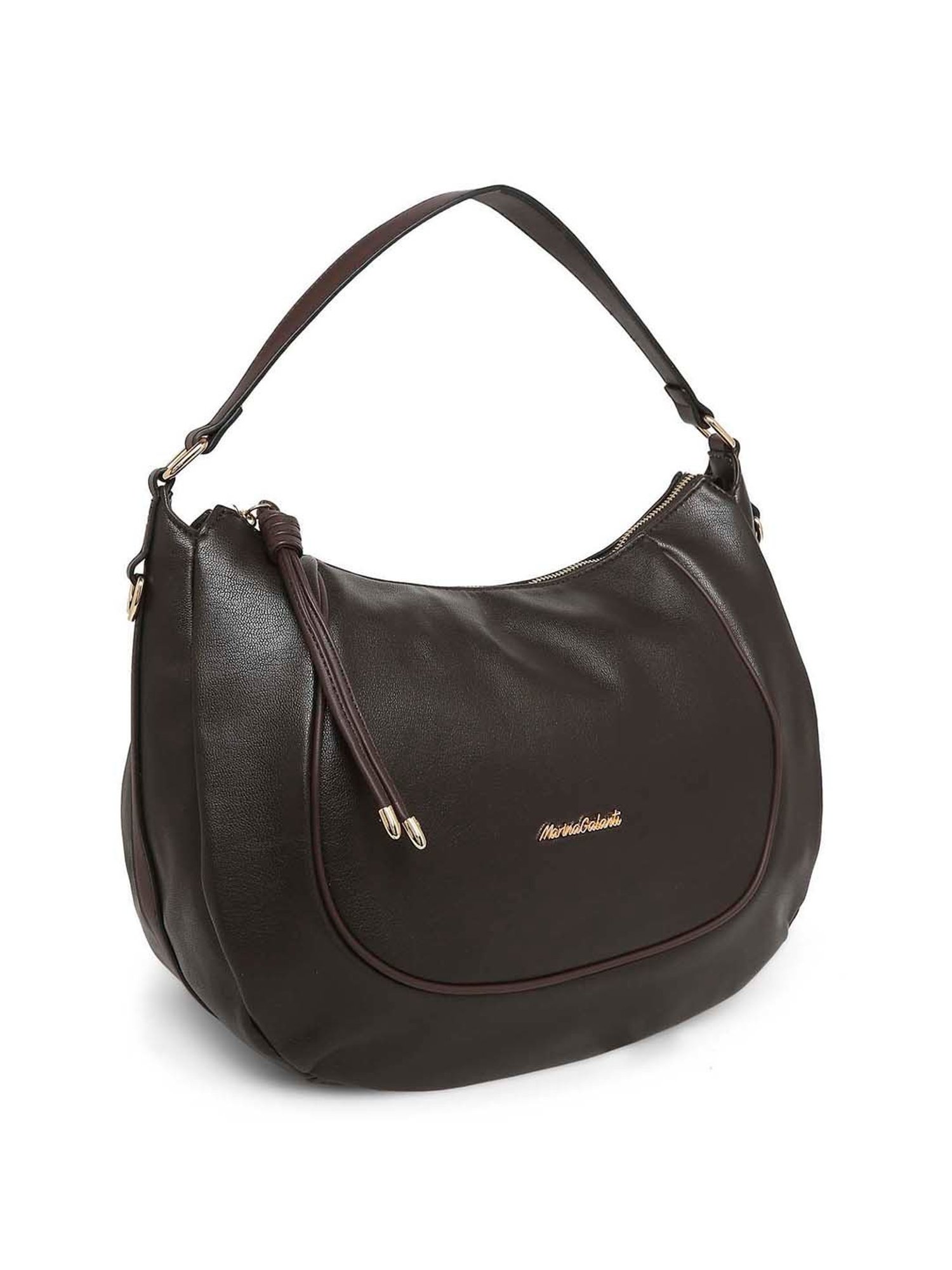 Marina Galanti Brown Solid Medium Hobo Handbag