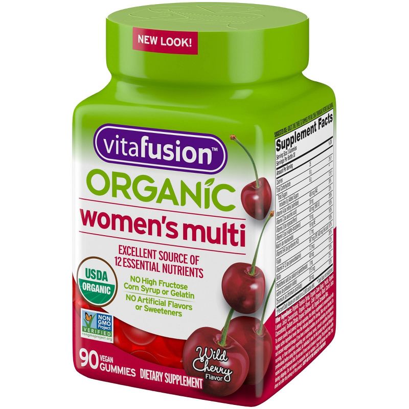 Vitafusion Organic Women's Multivitamin Gummies - Wild Cherry - 90ct