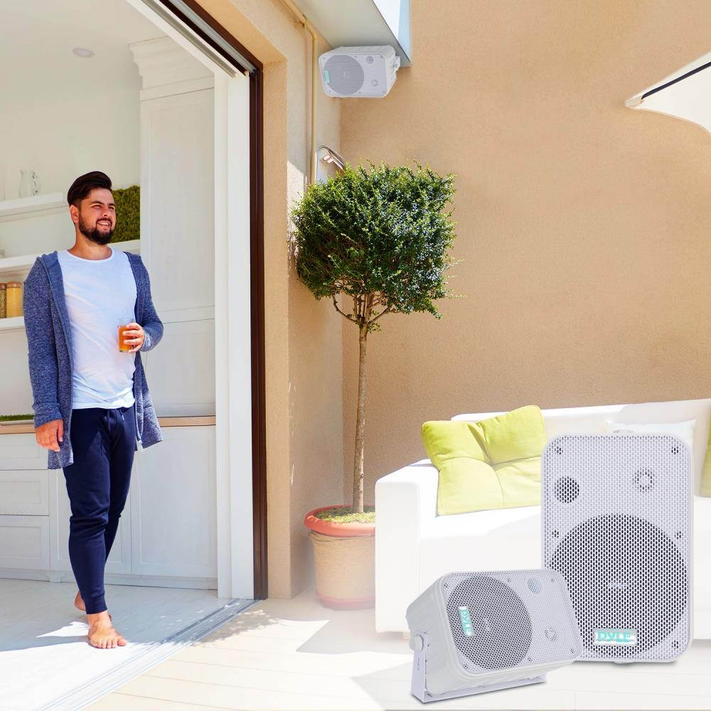 Pyle Home PDWR50W 6.5 Inch 500W Indoor/Outdoor Waterproof Deck Speakers (4 Pack)