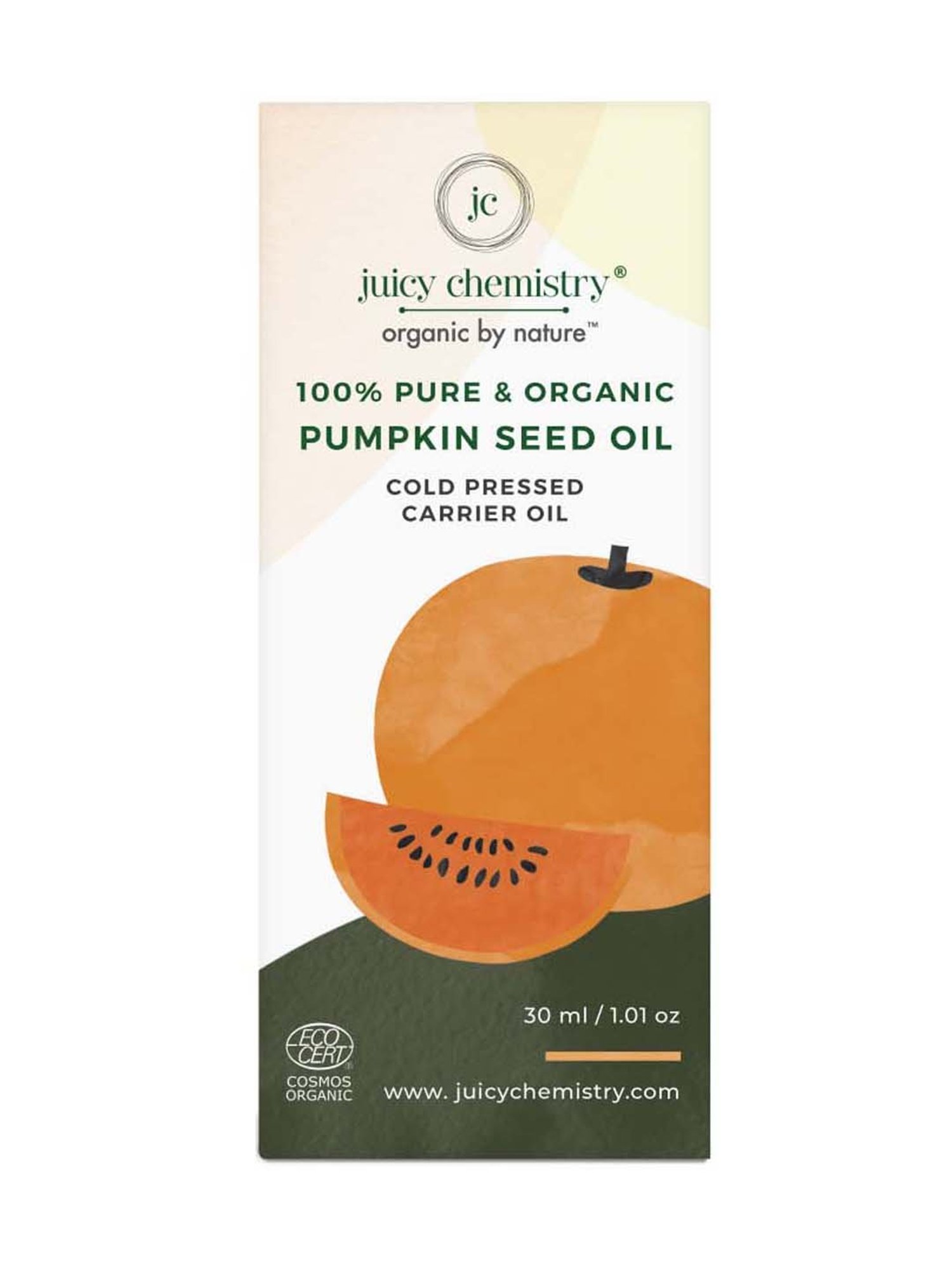 Juicy Chemistry Pumpkin Seed Cold Pressed Carrier Oil - 30 ml