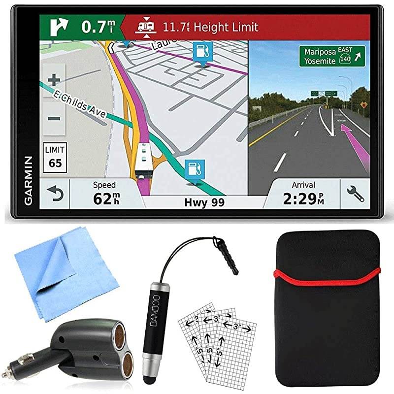 RV 770 NA LMT-S RV Dedicated GPS Navigator Essential Camping Accessory Bundle includes Car Charger, Cleaning Cloth, Screen Protectors, Hardshell Case and Bamboo Stylus Mini